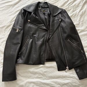 Bernardo Black Leather Moto Jacket